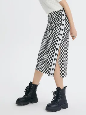 Checkerboard Knit Skirt