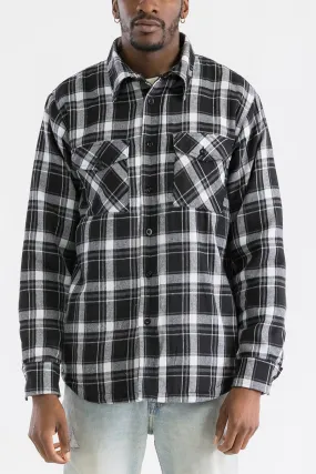 Checkered Plaid Quilted Flannel Jacket