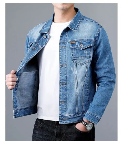 Denim jean sleeve shirt mens