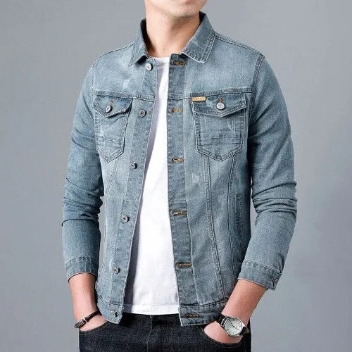 Denim jean sleeve shirt mens