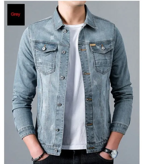 Denim jean sleeve shirt mens