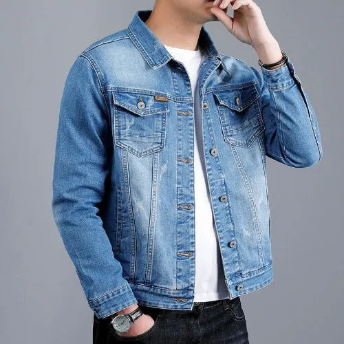 Denim jean sleeve shirt mens