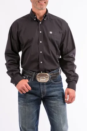 'Cinch' Men's Solid Classic Fit Button Down - Black