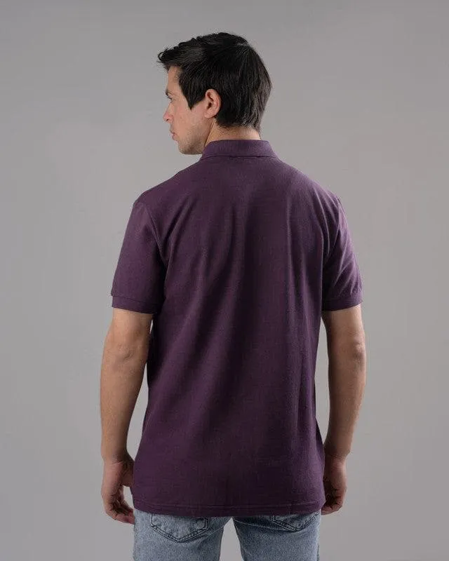 CLASSIC FIT PIQUE POLO SHIRT - BURGUNDY