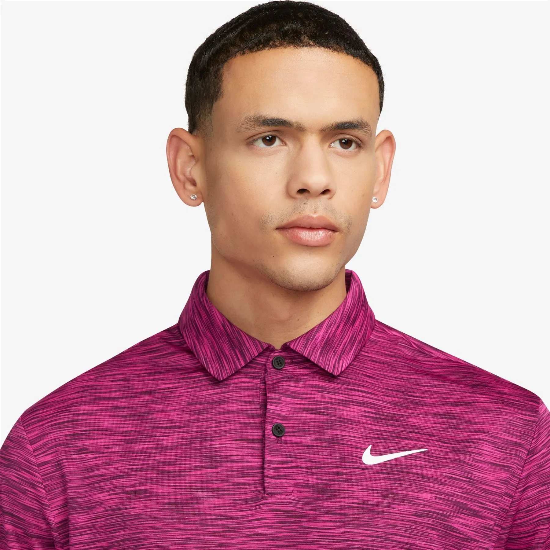 Dri-FIT Tour Stretch Space Dye Polo Bordeaux Pink - W23