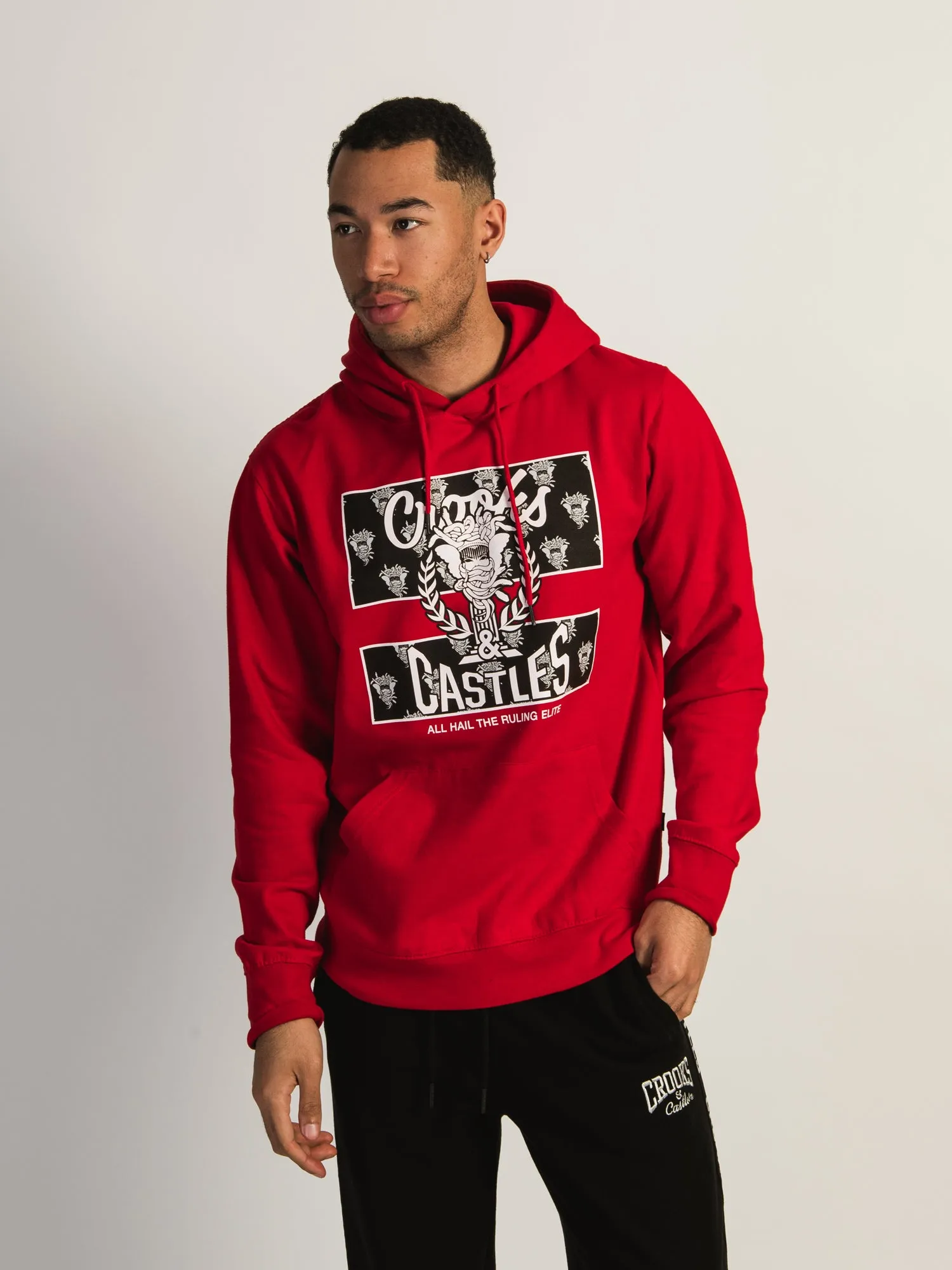 CROOKS & CASTLES LOCKUP BAND KLEPTO PULL OVER HOODIE