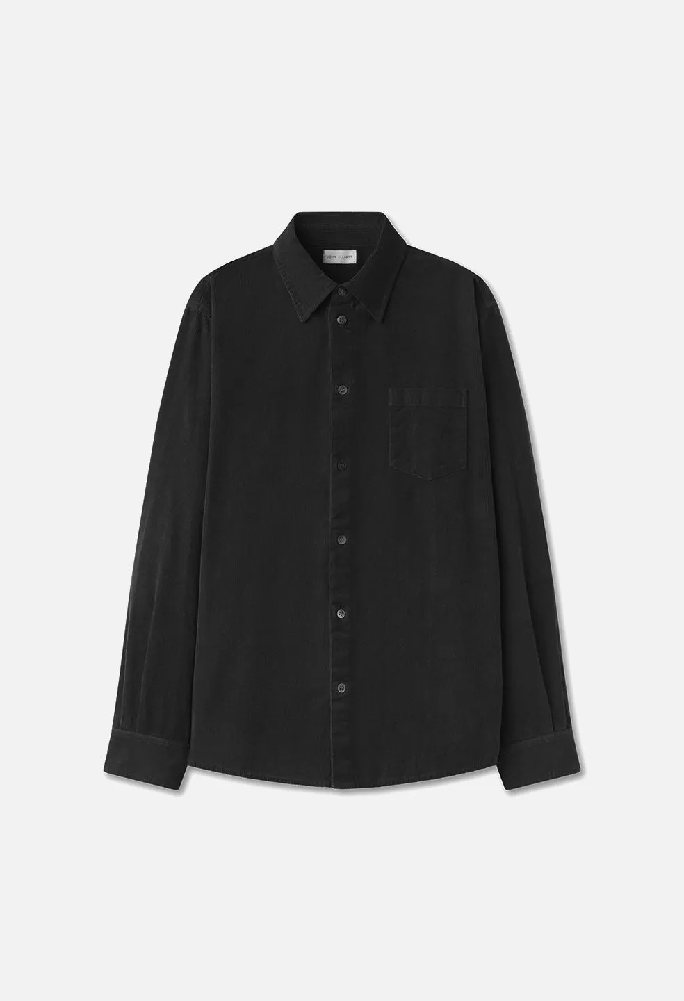 Corduroy Cloak Button Up / Charcoal