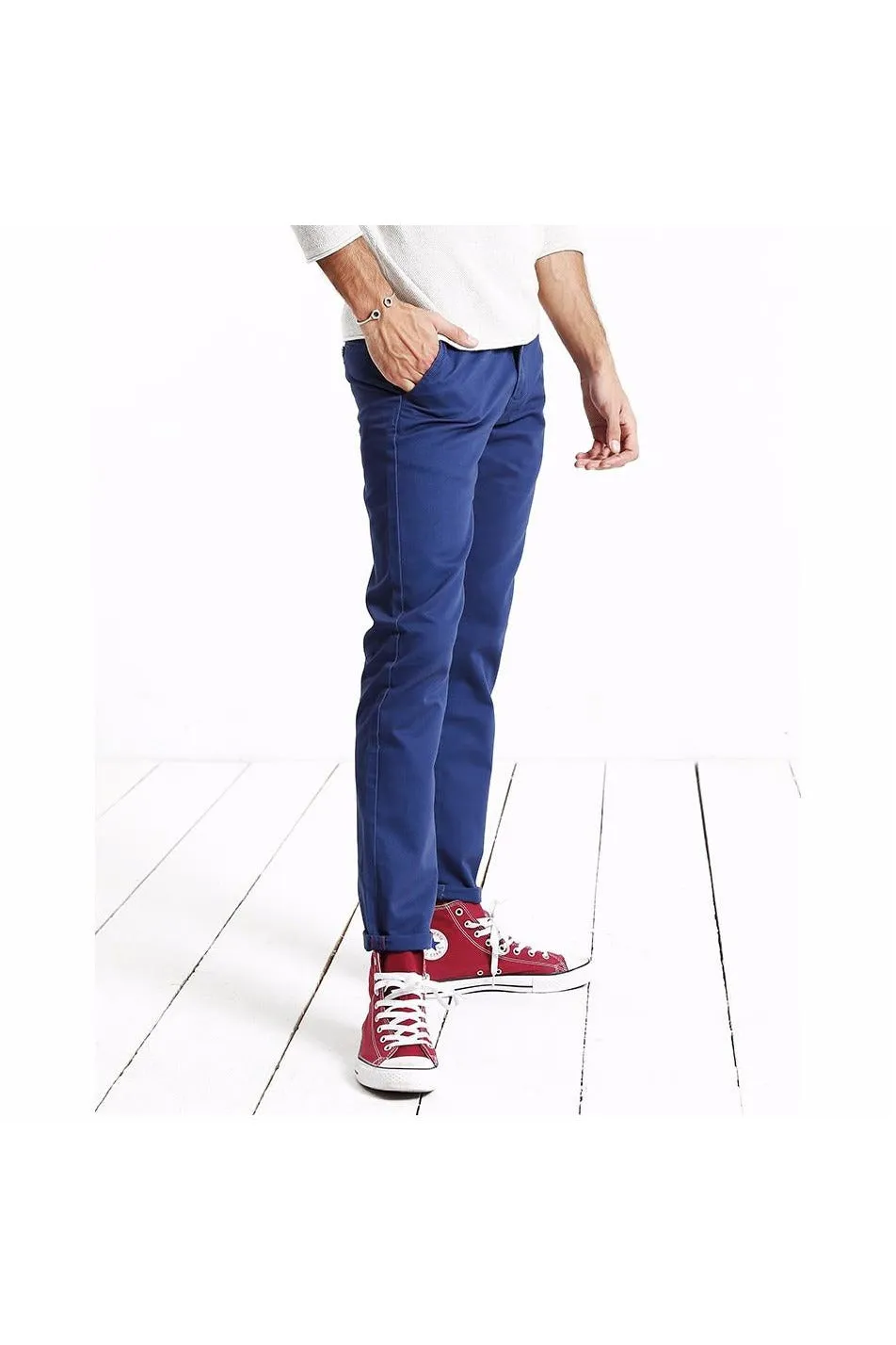 Slim Straight Men Casual Pants 100% Pure Cotton