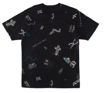 DC - SCRIBBLE T-SHIRT - Black Scribble Print