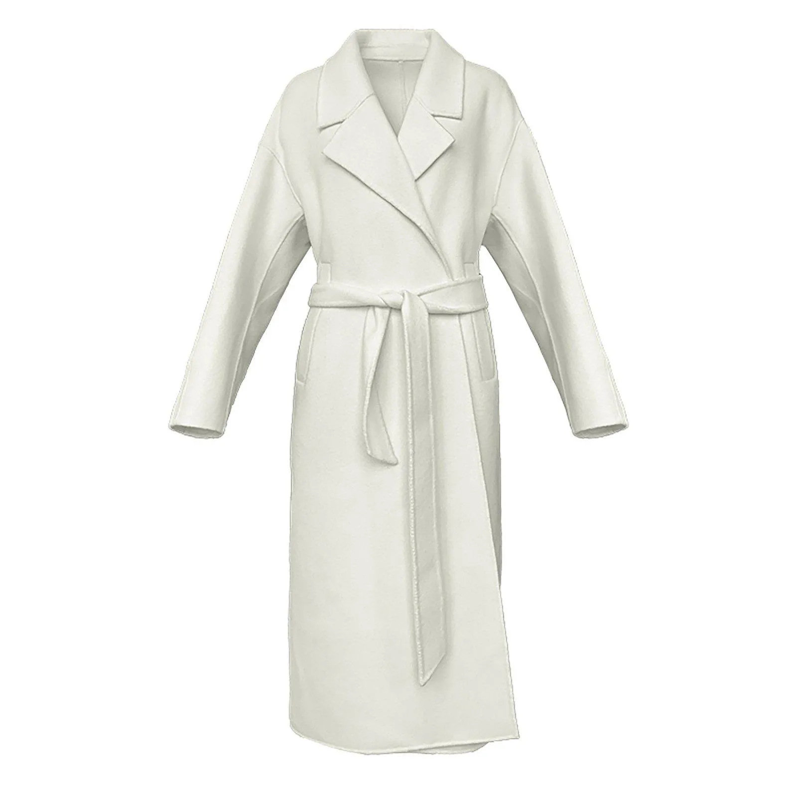 Women Double Faced wool long coat,White Long Wool Coat,Oversize Wool Overcoat,Wedding Wool Coat,Wrap Wool Coat,Warm winter coat,Outerwear