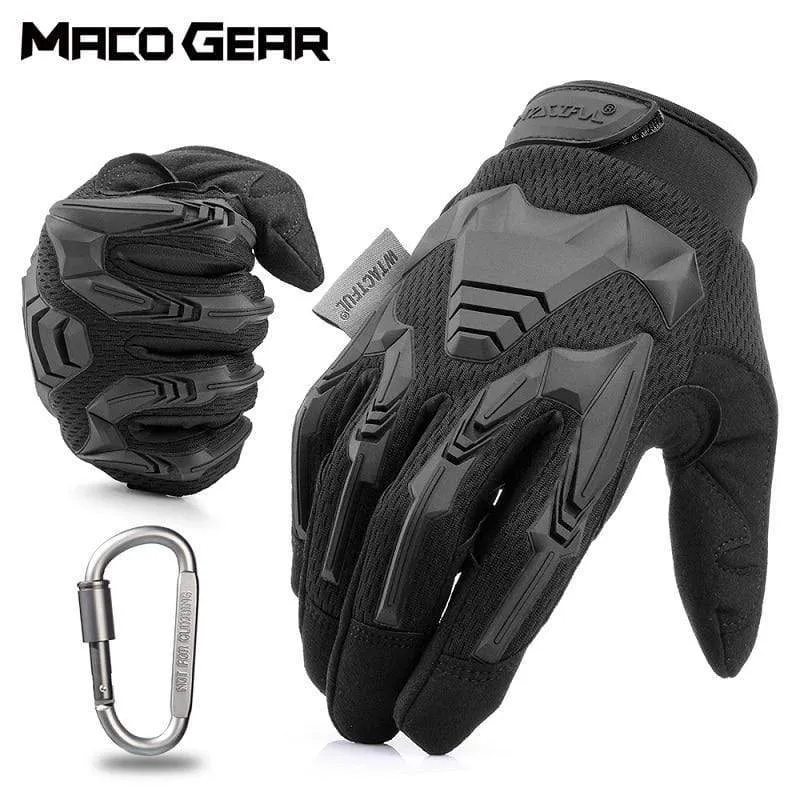 Outdoor Cycling Gloves Bike Windproof Sport Hiking Tactical Riding Motorcycle Shockproof MTB Full Finger Bicycle Glove Men Woman