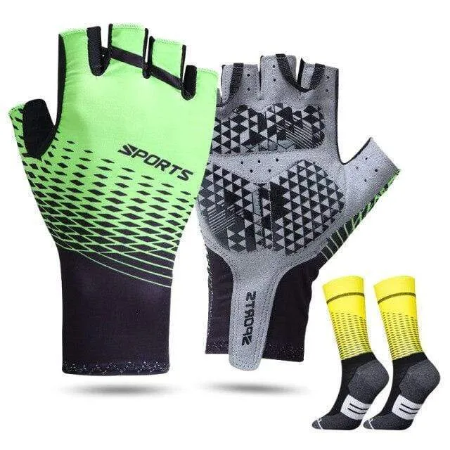 Men Half Finger Cycling Gloves Summer Women Racing Bike Gel Gloves Road Bike Anti-slip Bicycle Sport Glove