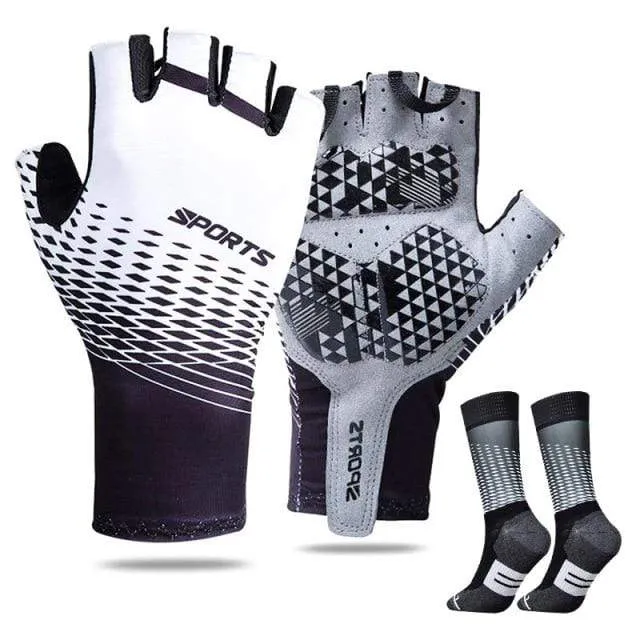 Men Half Finger Cycling Gloves Summer Women Racing Bike Gel Gloves Road Bike Anti-slip Bicycle Sport Glove