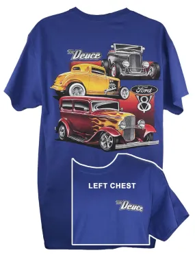 'David Carey' Men's Ford The Deuce T-Shirt - Metro Blue