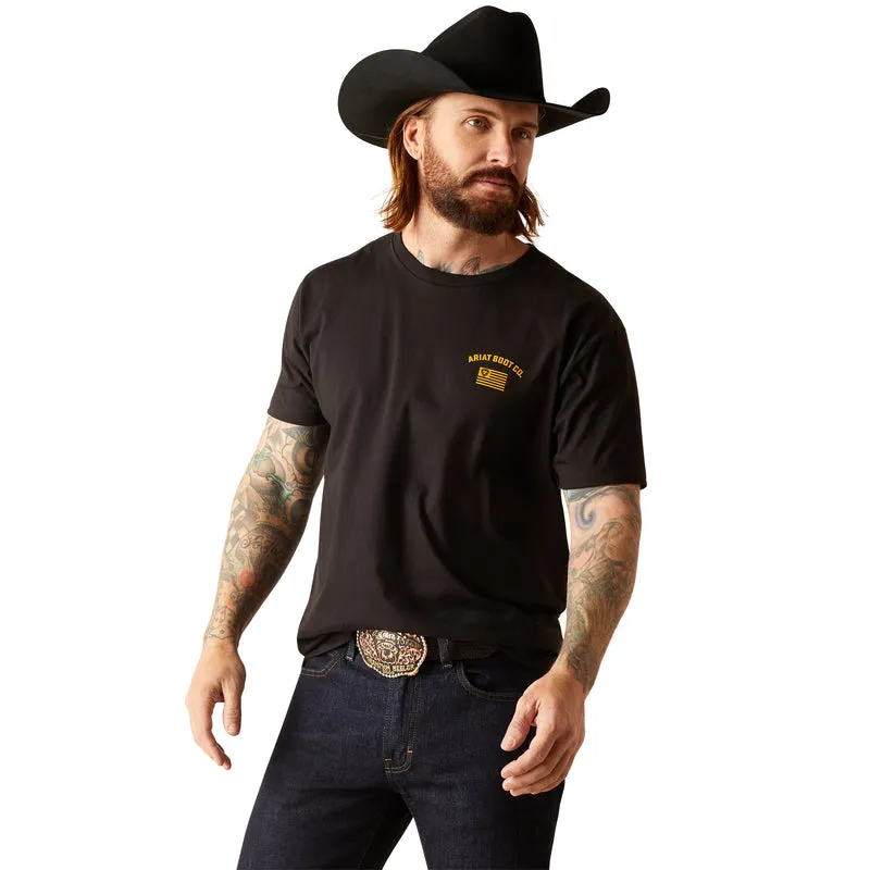 'Ariat' Men's USA Workwear T-Shirt - Black