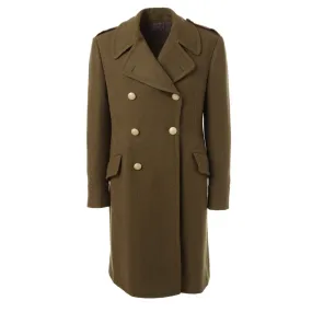 DOUBLE BREASTED WOOL COAT KHAKI