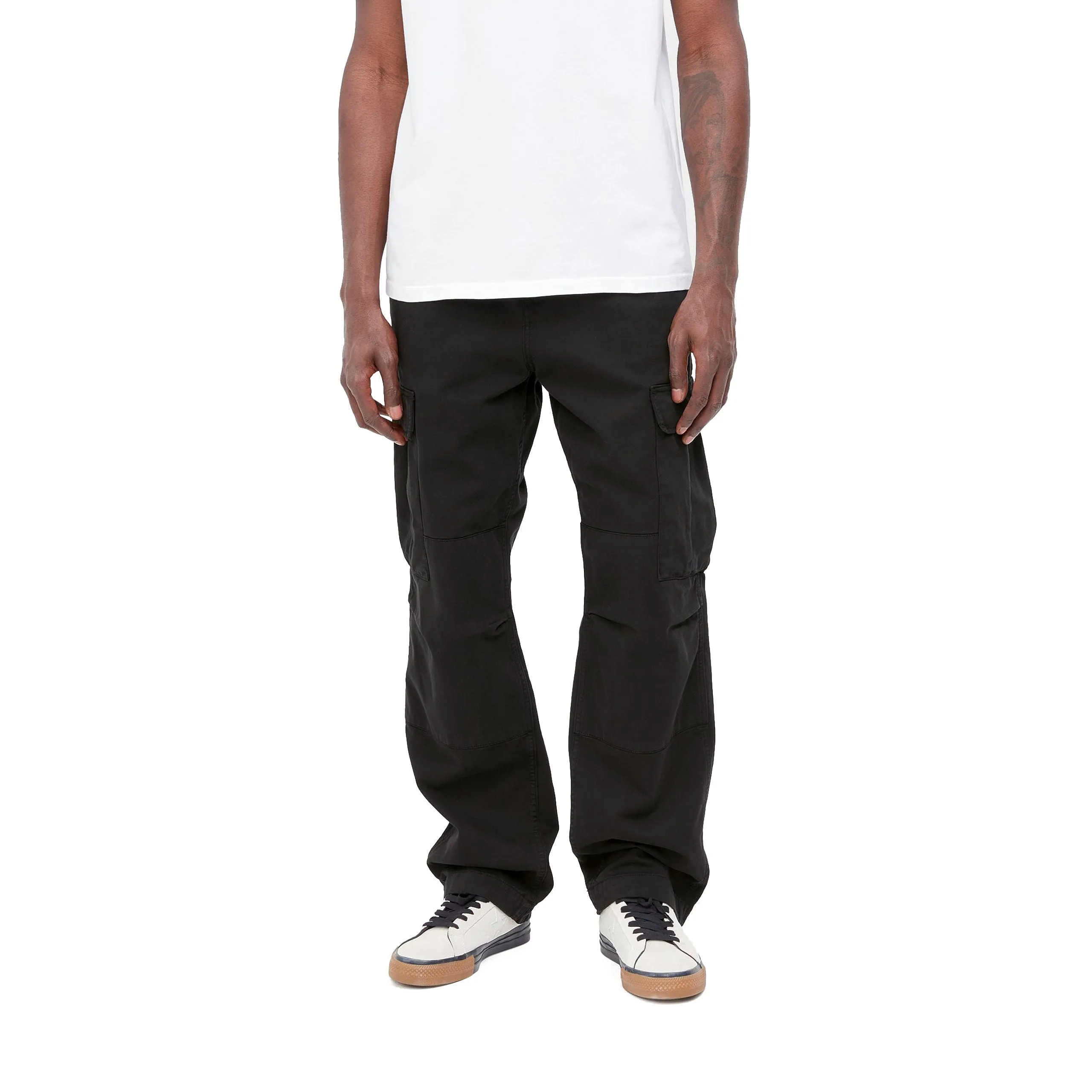 REGULAR CARGO PANT BLACK GARMENT DYED