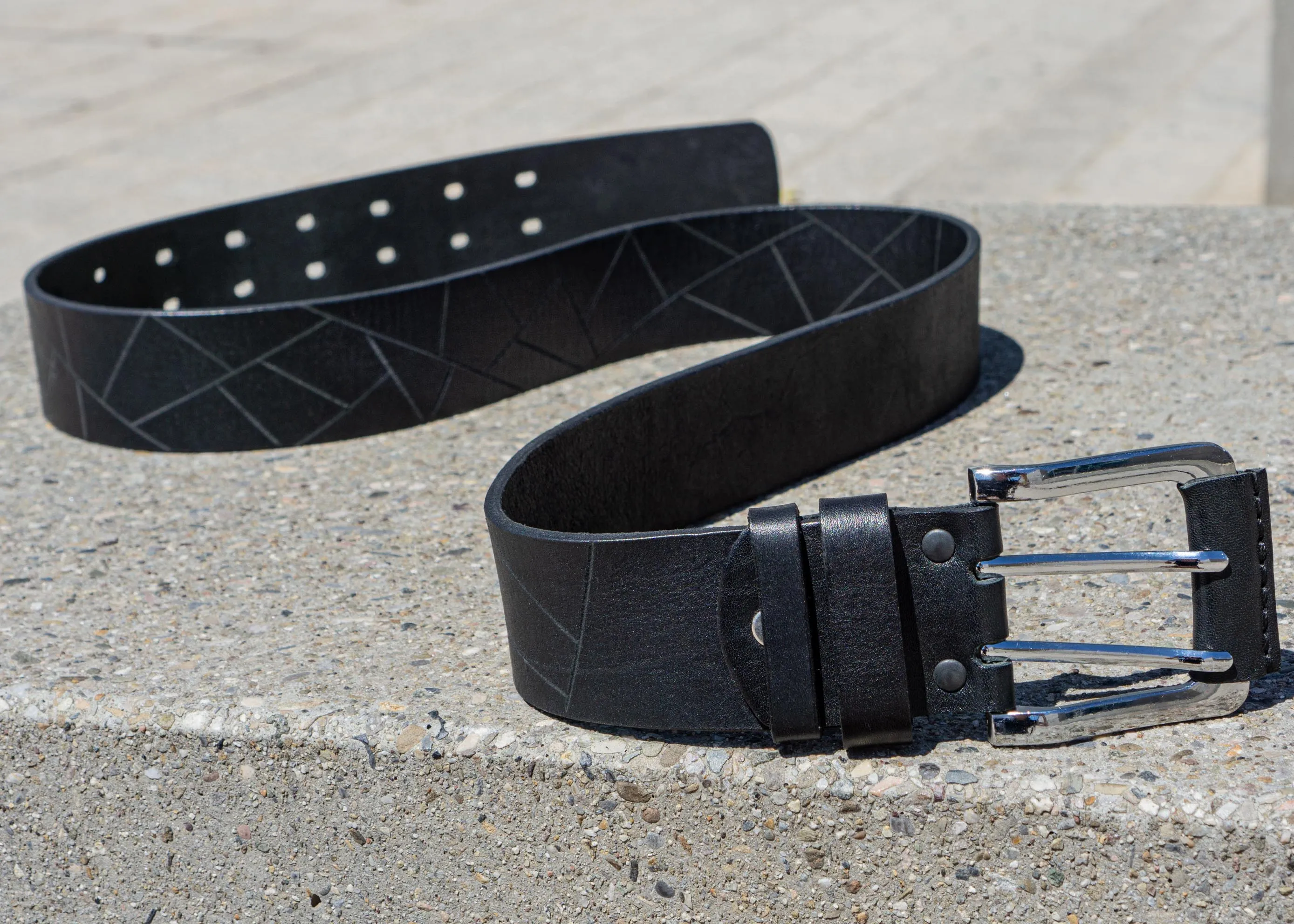 Black Leather Belt | Men’s Designer Belt Graphic