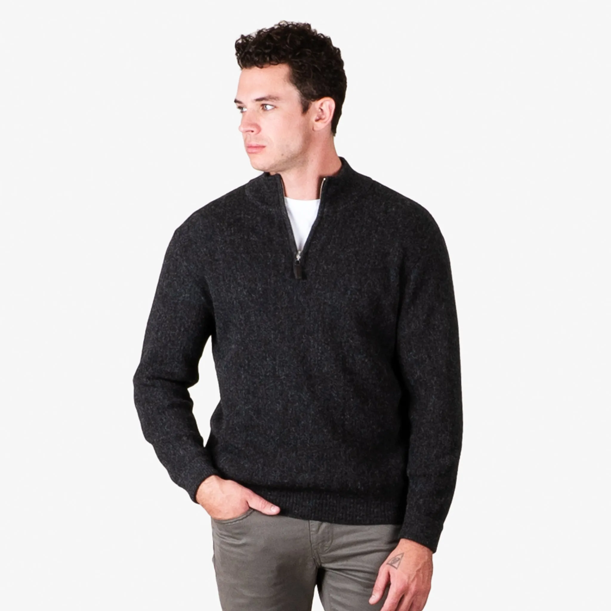 Alta Alpaca 1/4 Zip Alpaca Sweater PS862