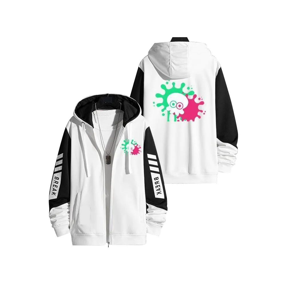 Splatoon Cosplay Hoodie 3D Printed Hooded Sweatshirt Men Women Casual Streetwear Pullover Zip Up Jacket Coat