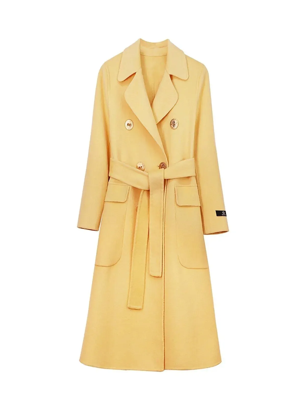 Elizabeth Double Face Wool Long Betled Coat