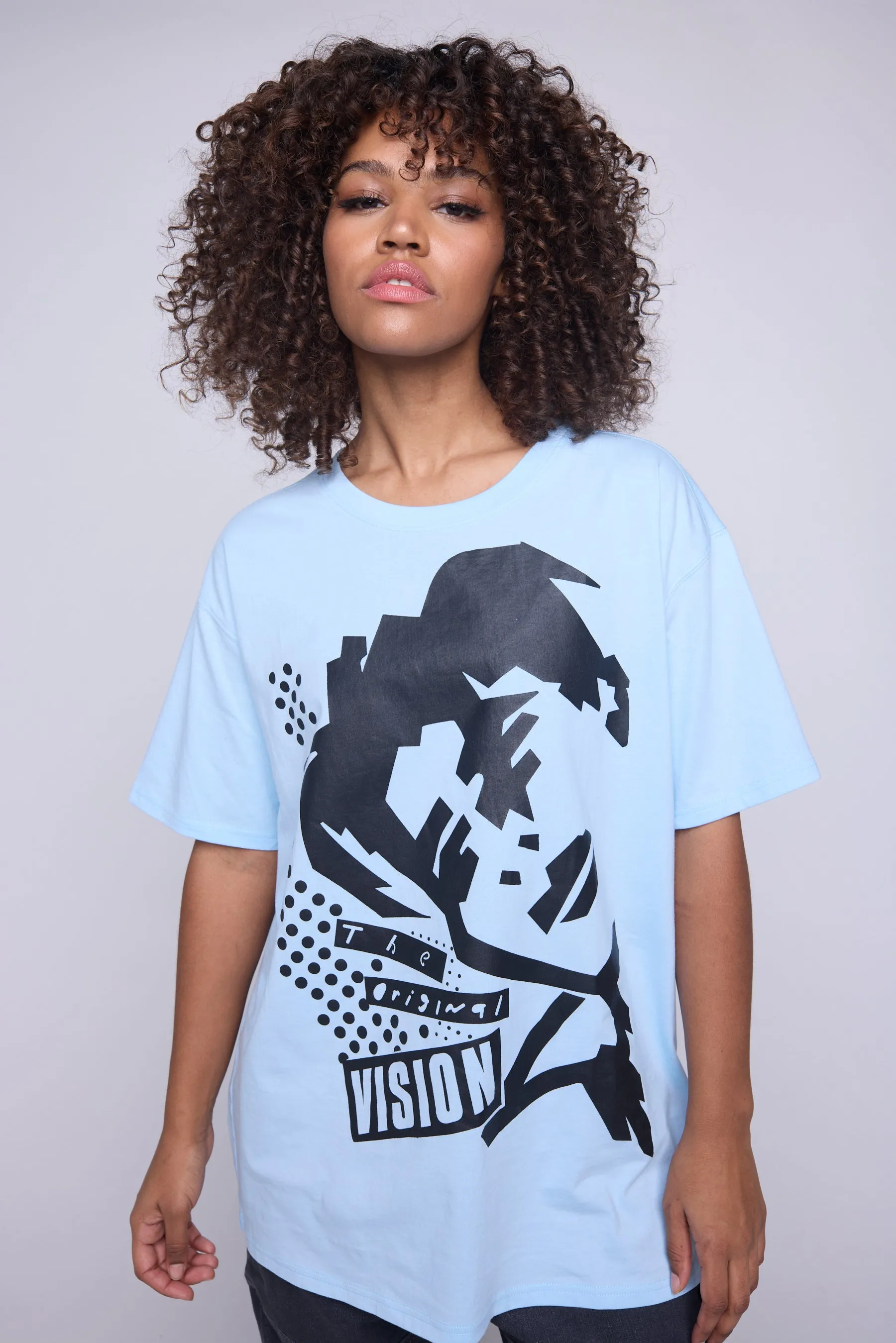 80's Retro T-Shirt- Blue Cloud