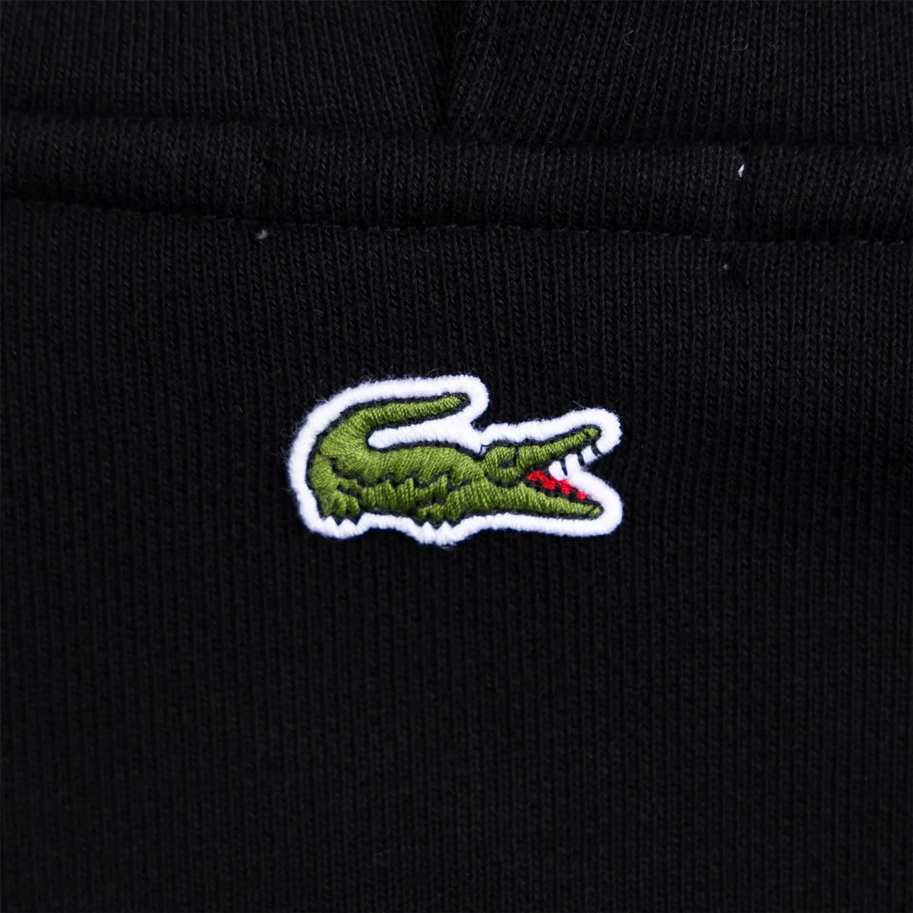 Loose Fit Organic Cotton Enlarged Croc Hoodie Black - SS24