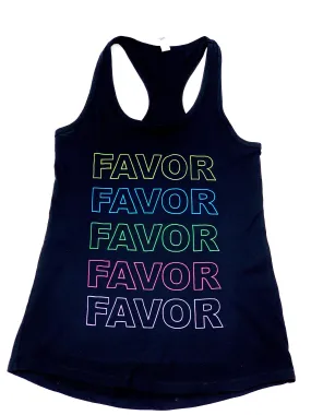 Favor Tank Top - Black and Multicolor