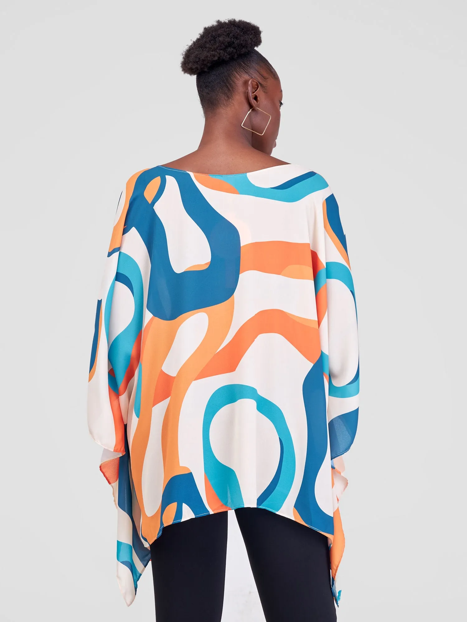 Vivo Ayana Wide Top - Blue / Mustard Limo Print