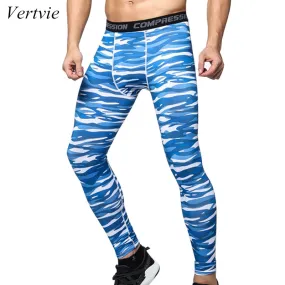 Fitness Men Sport Pants Camouflage Printed Pro Compression Tights