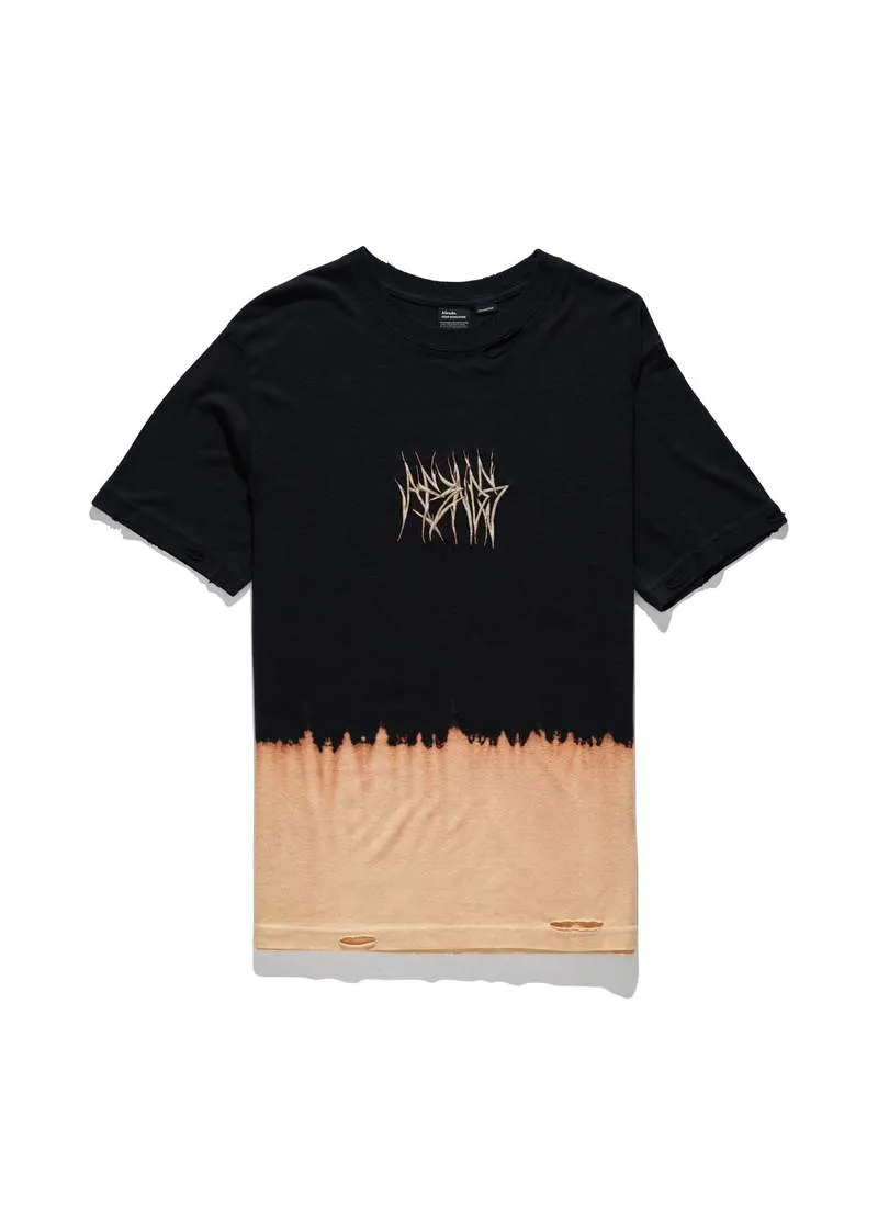 Afends Isaiah Unisex Retro Fit Tee Bleach Dip Dye