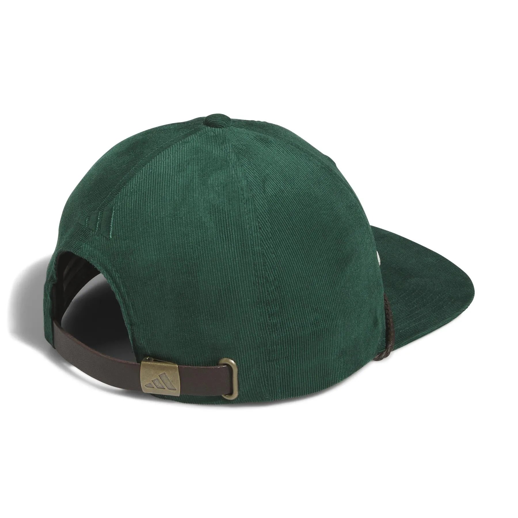 Five Panel Corduroy Leather Cap Green - SS24