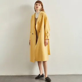 Frieda Two Button Belted Wool Coat