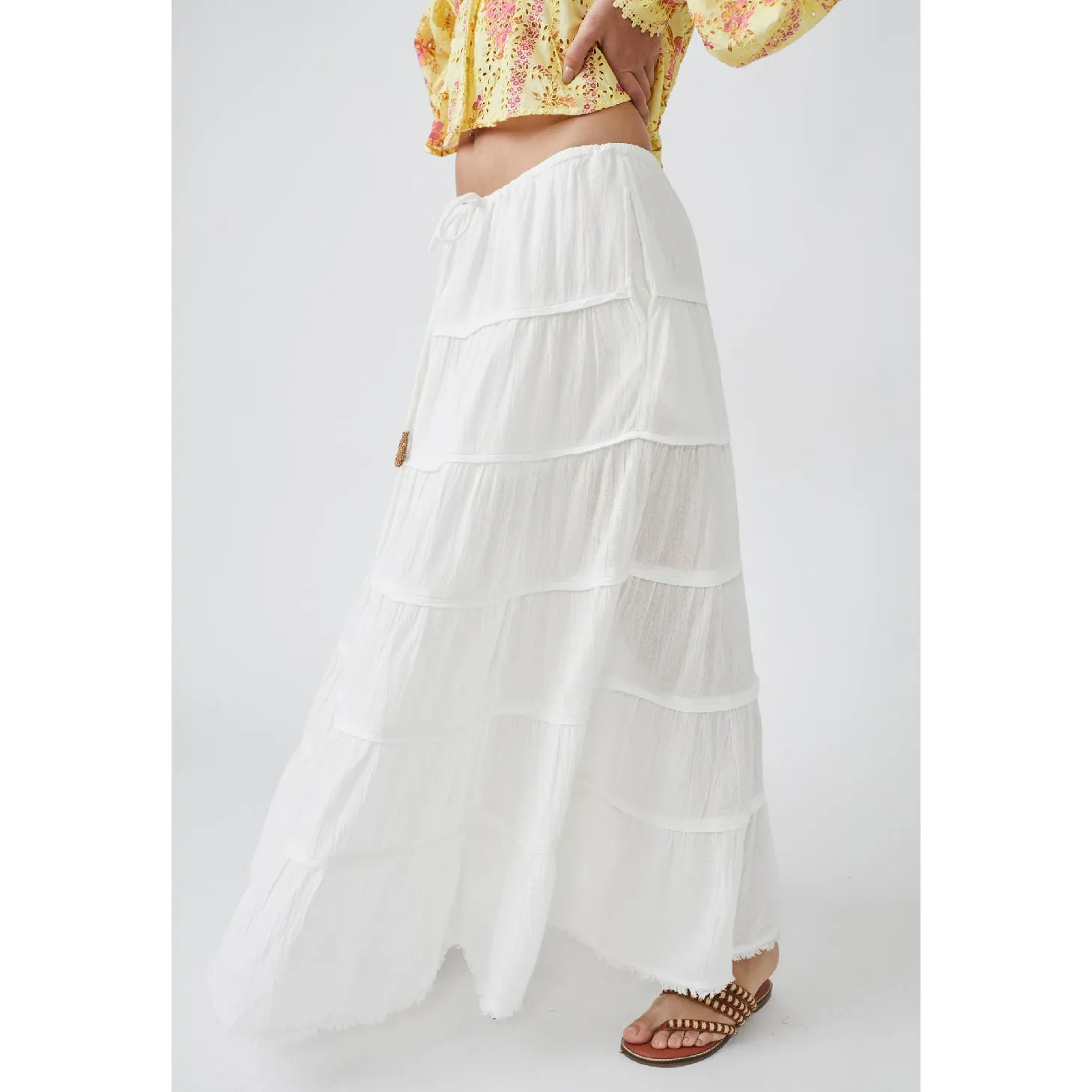 Simply Smitten Maxi Skirt - White