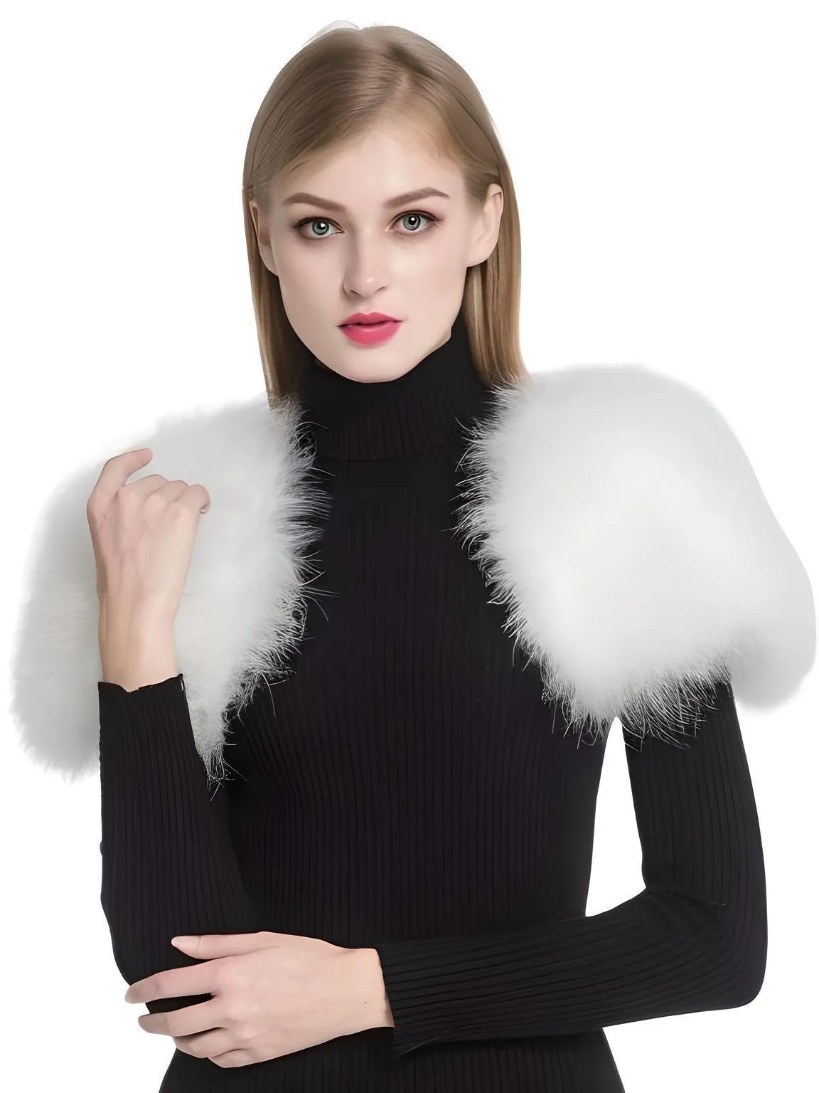 Genuine Ostrich Feather Fur Shawl Shrugs For Women