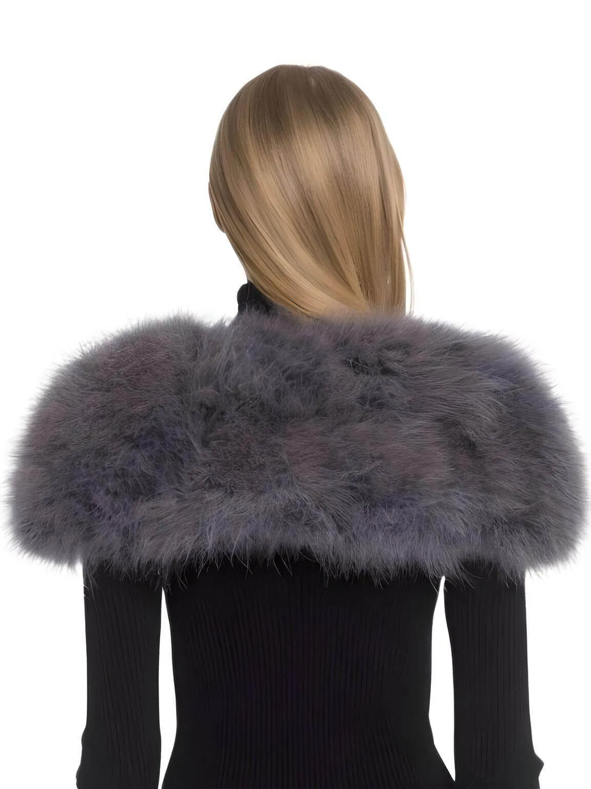 Genuine Ostrich Feather Fur Shawl Shrugs For Women