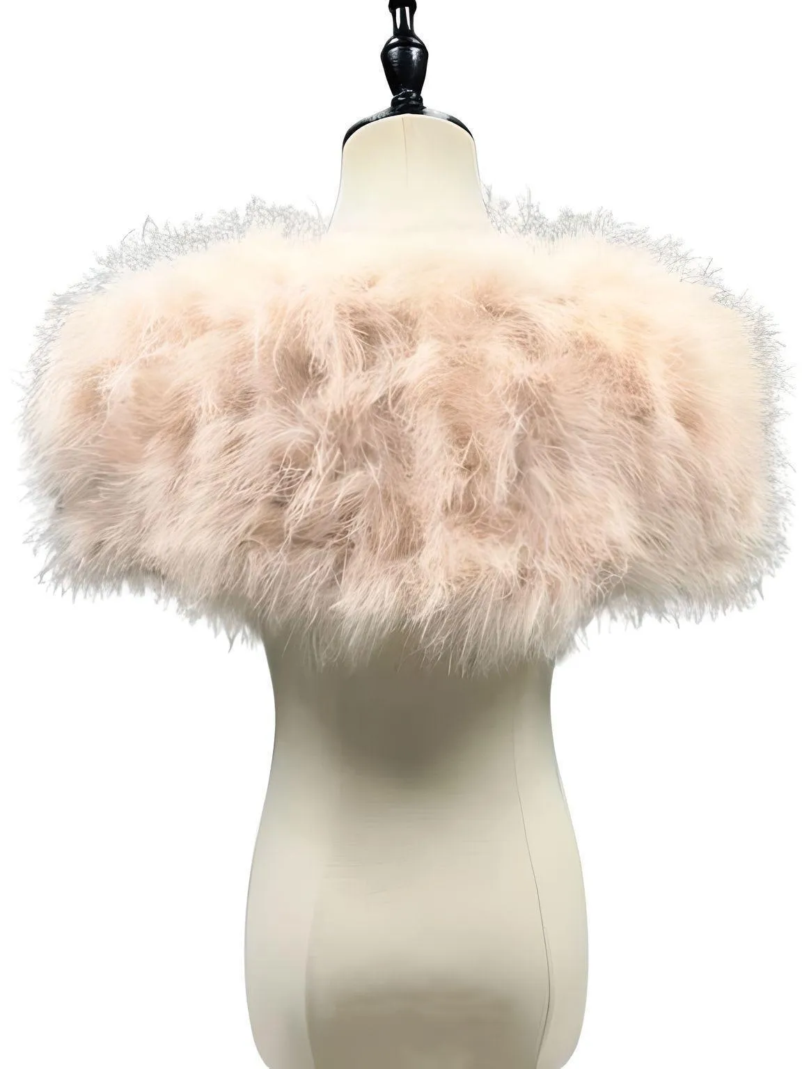 Genuine Ostrich Feather Fur Shawl Shrugs For Women