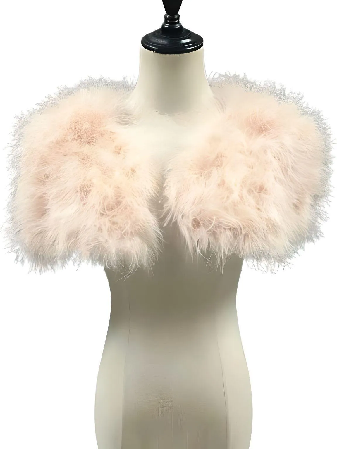 Genuine Ostrich Feather Fur Shawl Shrugs For Women