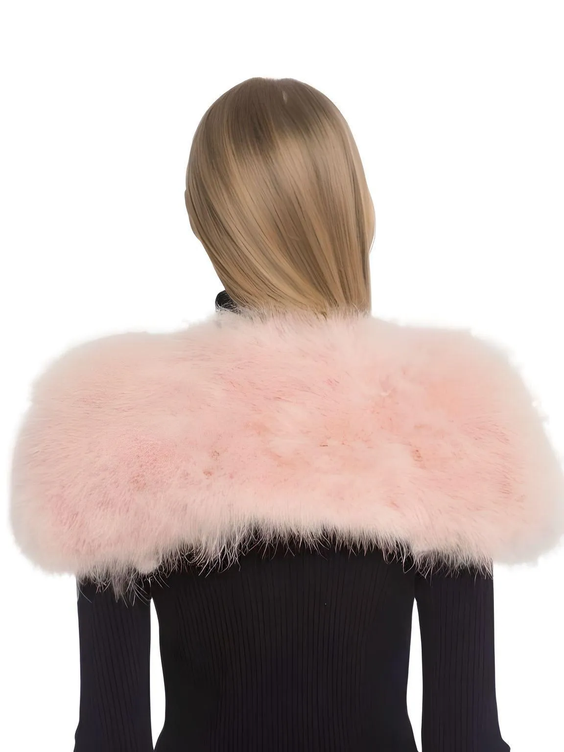 Genuine Ostrich Feather Fur Shawl Shrugs For Women