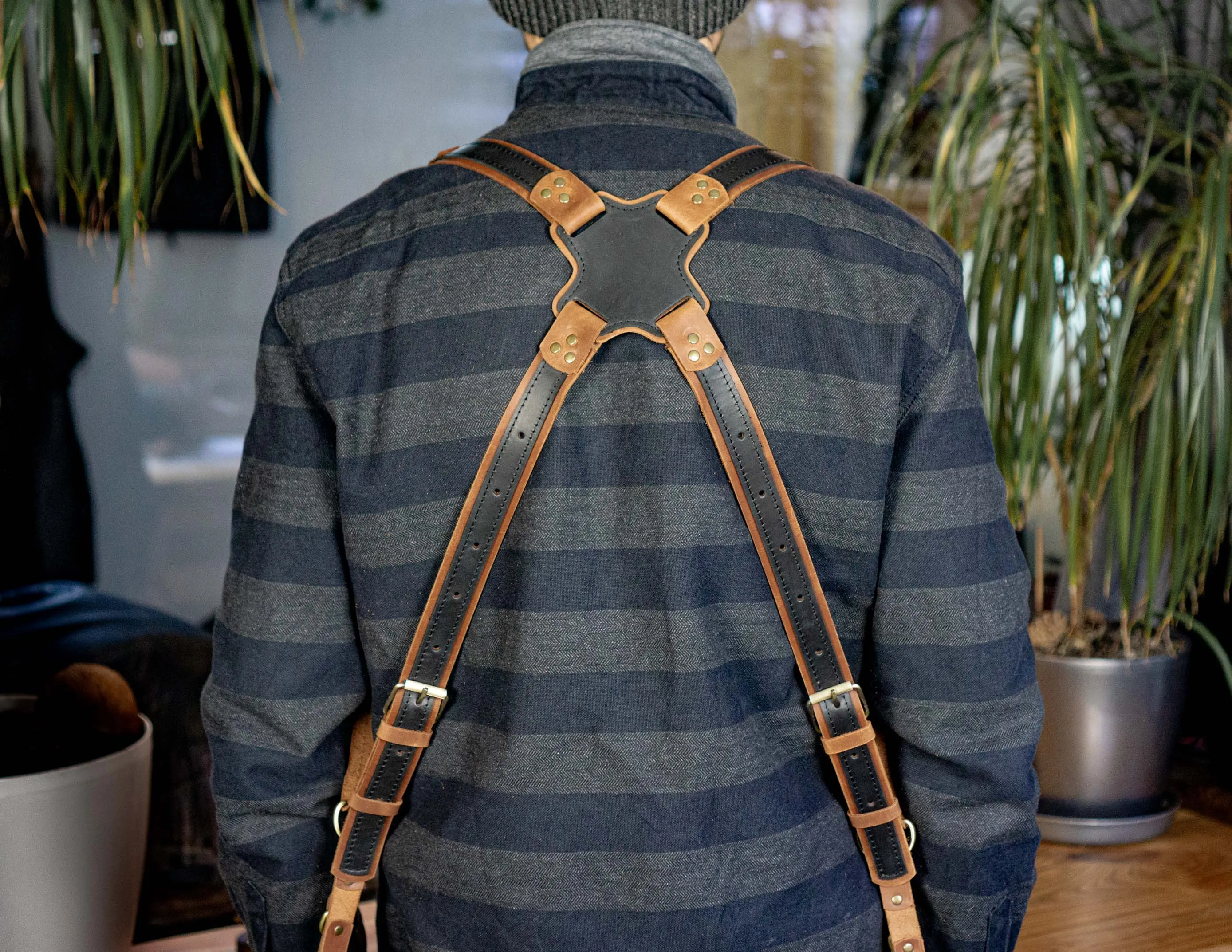 Dual Camera Harness | Top Quality Leather | Handmade | Personalized