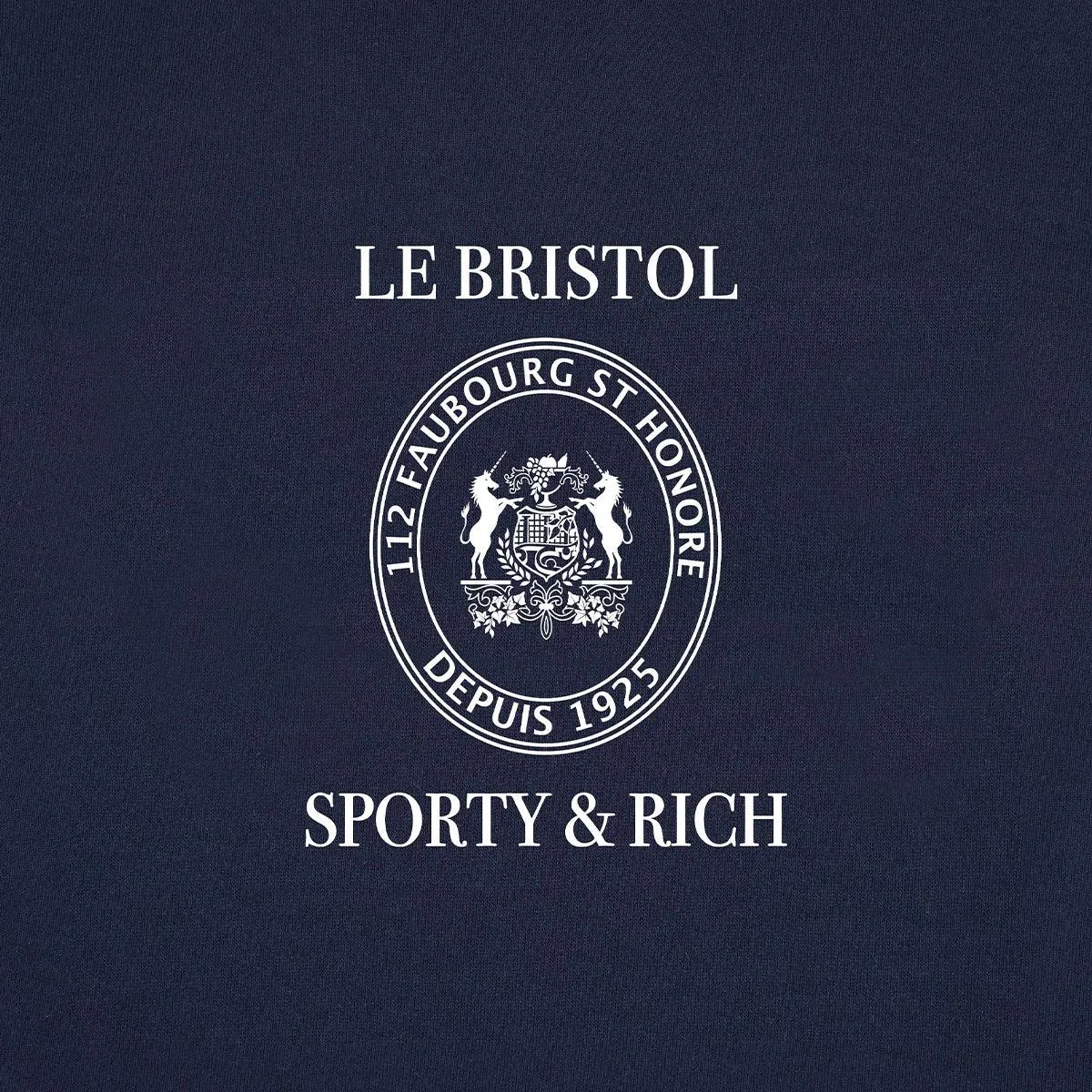   Le Bristol Paris Crest Seal Tee 'Navy White'