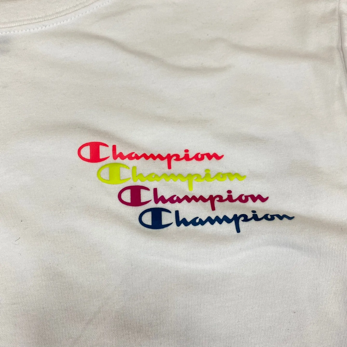 Champion Women's Classic Tee, Left Chest Multi Script