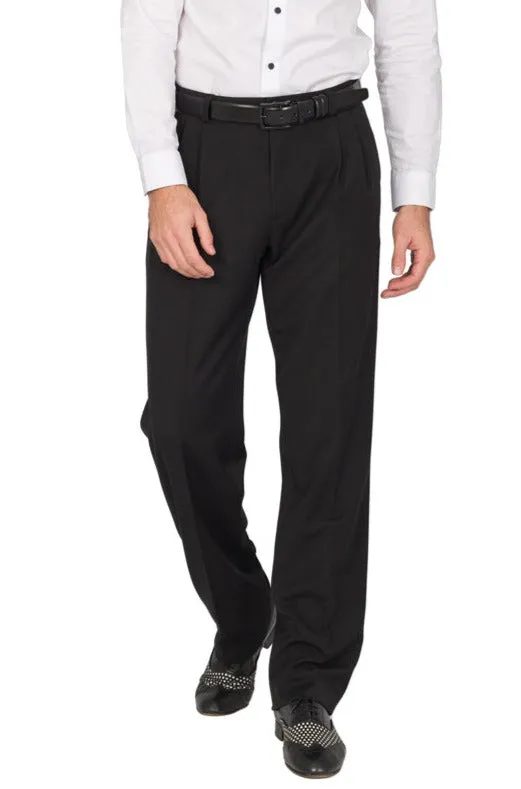 Black Tango Pants With Two Pleats