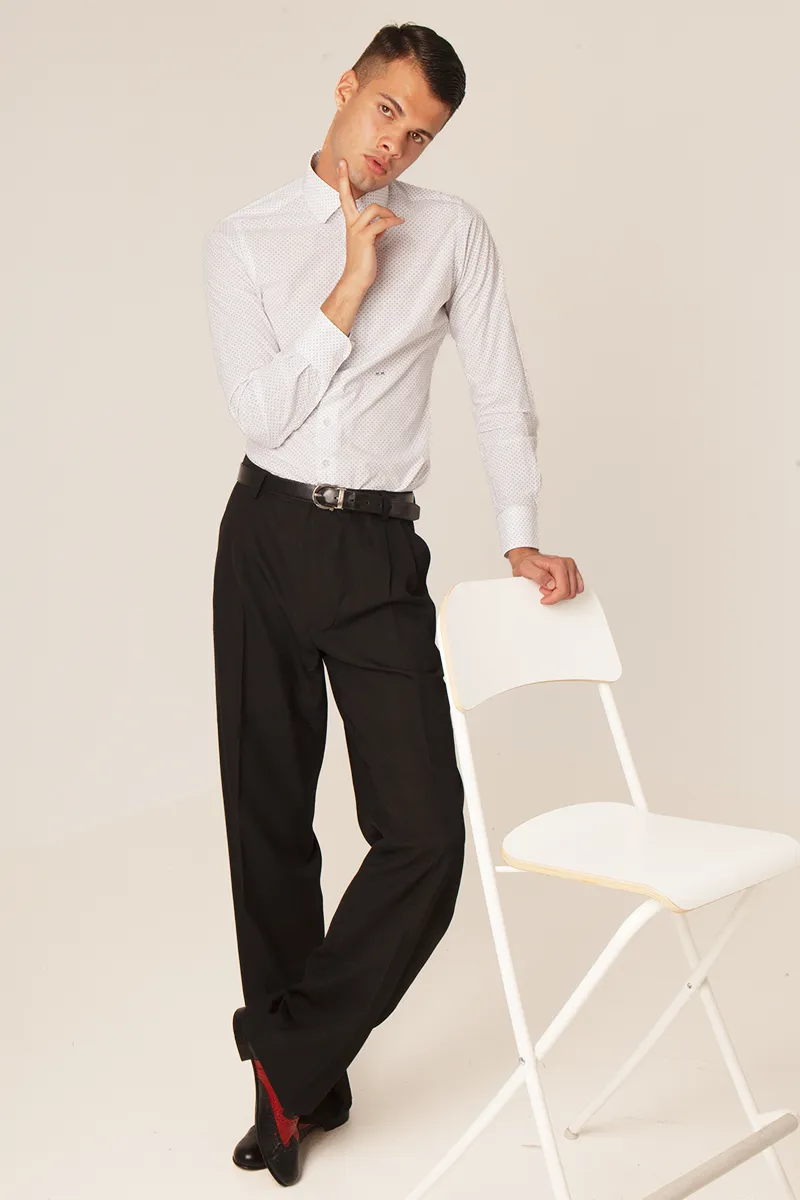 Black Tango Pants With Two Pleats