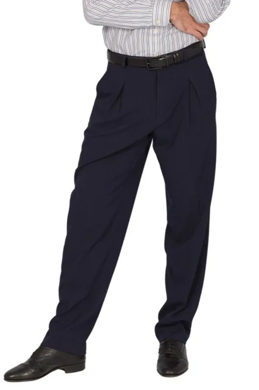 Dark Blue Tango Pants With Front & Back Pleat