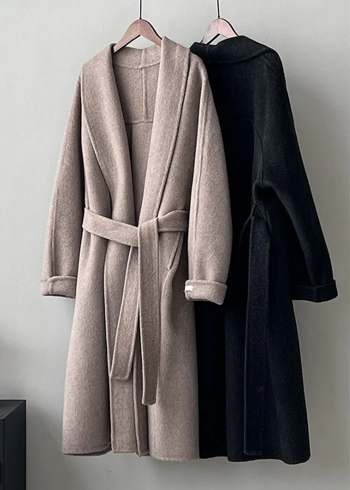 Olivia Oversize Wrap Long Wool Coat