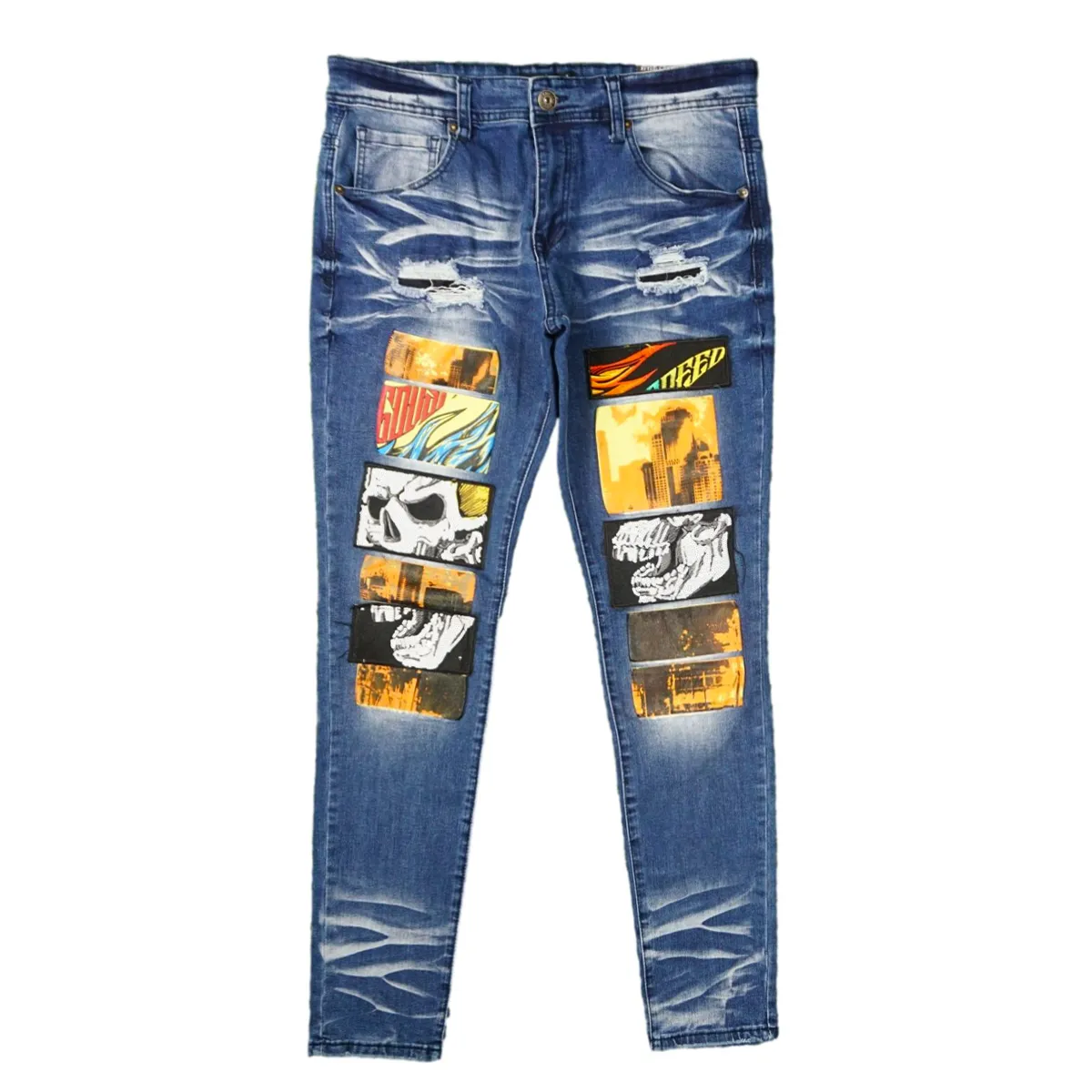 Godspeed Patchwork Jeans (Blue) /C6