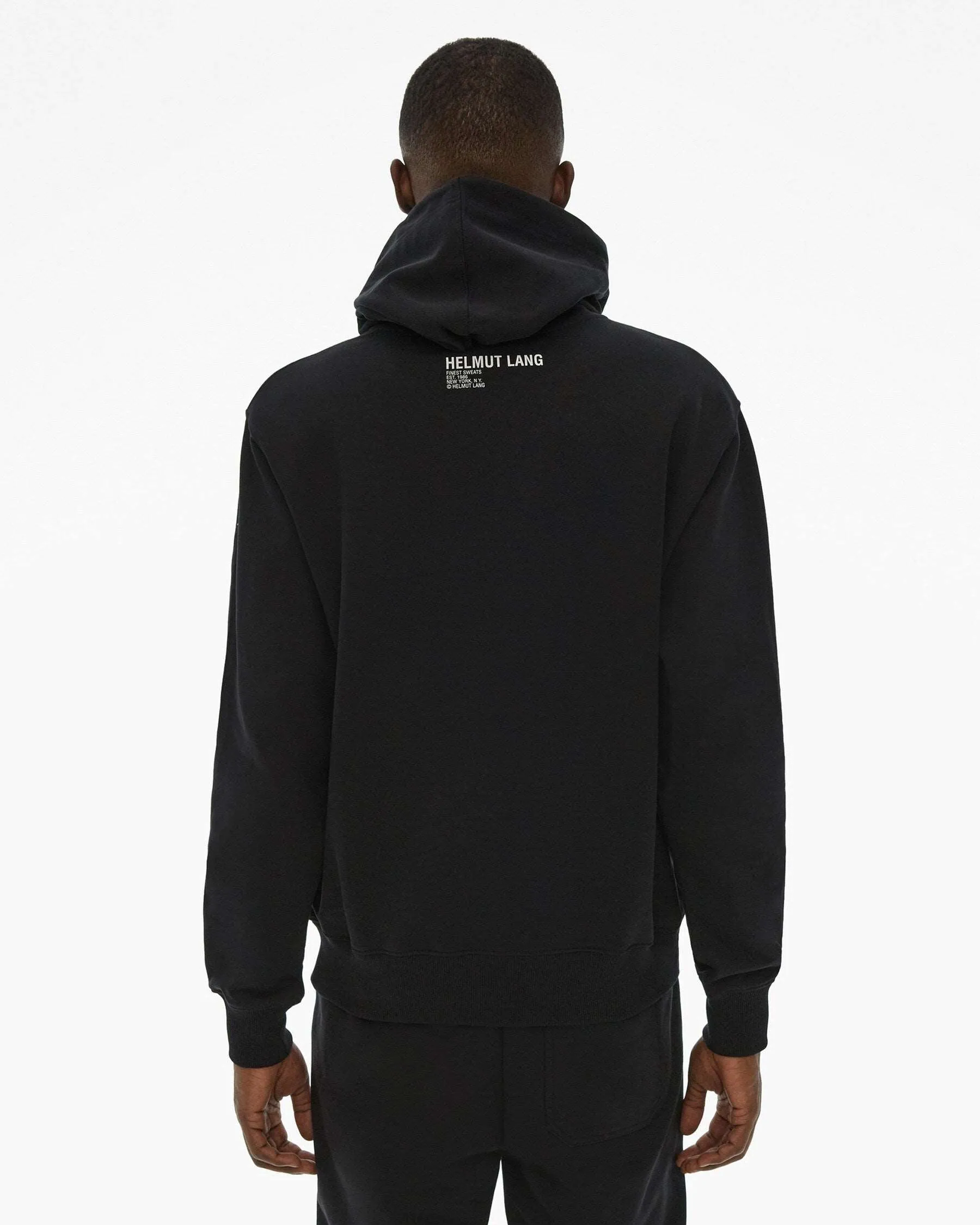 HELMUT LANG CRUMPLE LOGO HOODIE