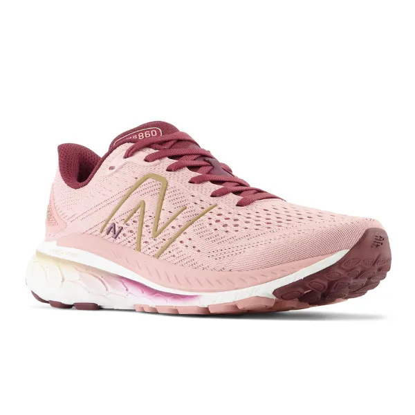 New Balance Women's Fresh Foam X 860v13 Pink Moon with Burgundy