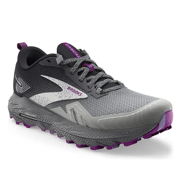 Brooks Women's Cascadia 17 Oyster/Blackened Pearl/Purple